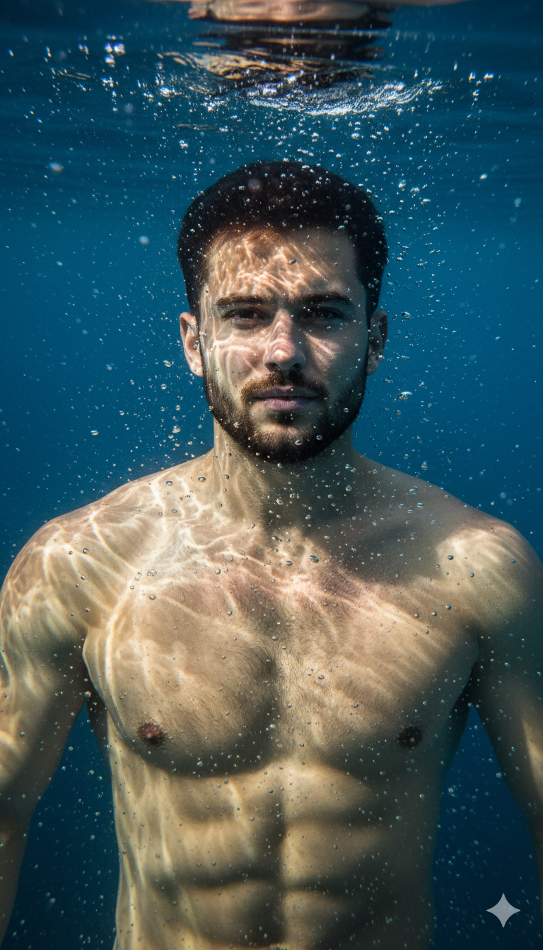 in the water