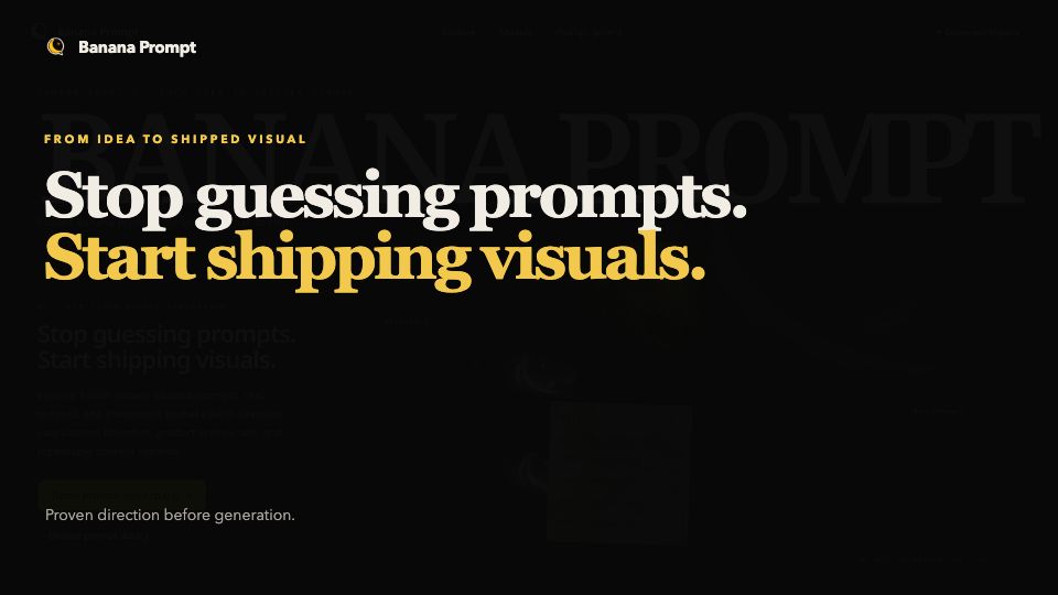 Banana Prompt video 1